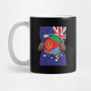 Eritrea Flag Australian Flag Ripped Open - Gift for Eritrean From Eritrea Mug